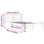 vidaXL Cadre de lit Bois massif de pin 120x200 cm Marron miel