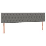 vidaXL Lit à sommier tapissier avec matelas Gris foncé 200x200cm Tissu