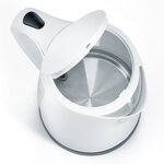 SEVERIN WK3494 Bouilloire pratique 1,5 L, ébullition rapide, Arrêt automatique, Ouverture XXL, Range câble, Socle 360°, Blanc