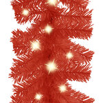vidaXL Guirlande de Noël avec lumières LED 20 m Rouge