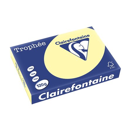 Ramette 250 feuilles papier 120g a4 210x297 mm certifié fsc canari trophée