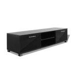vidaXL Meuble TV Noir brillant 120 x 40 3 x 34 7 cm