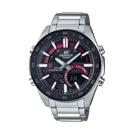 CASIO Edifice Montre ERA-120DB-1AVEF, télémémo 30, Chrono, compte a rebours, snooze, alarmes