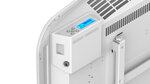 Radiateur électrique fixe 800w à inertie sèche en céramique horizontal blanc curvinho-mazda - thermostat programmable - façade incurvée