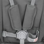 vidaXL Chaise haute bébé Gris foncé Aluminium