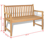 vidaXL Banc de jardin 120 cm Teck