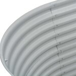 vidaXL Lit surélevé de jardin 160x80x81 cm Acier galvanisé Argenté