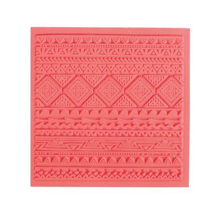 Diy - loisirs créatifs modelage - tapis de texture souple - ethnique