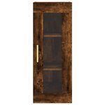 vidaXL Buffet haut Chêne fumé 34 5x34x180 cm Bois d'ingénierie