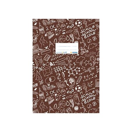 Protège-cahier 'Schoolydoo' A4 PP Avec Etiquettes Marron HERMA