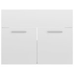 vidaXL Ensemble de meubles de salle de bain Blanc brillant