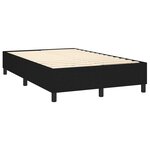 vidaXL Lit à sommier tapissier avec matelas Noir 120x200 cm Tissu