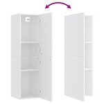 vidaXL Meuble TV Blanc 30 5x30x110 cm Aggloméré