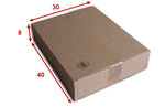 Lot de 5 boîtes carton (n°52) format 400x300x80 mm