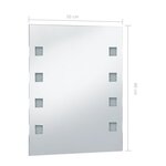 vidaXL Miroir mural à LED pour salle de bains 50x60 cm