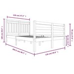 vidaXL Cadre de lit Marron miel Bois massif 120x200 cm