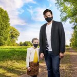 2 masques lavables noir antimicrobien  (xs / enfant)