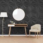 vidaXL Panneaux muraux 24 Pièces noir 50x50 cm EPS 6 m² étoile