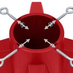 vidaXL Support de sapin de Noël Rouge 55 5x55 5x15 cm