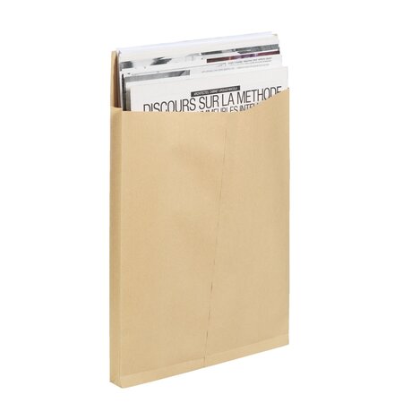 Pochettes kraft 120g - 275 x 365 mm - soufflets de 3 cm - boite de 50 - brun - gpv