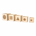 Cubes d'activité en bois 5 pièces