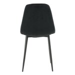 Venture Home Chaises à manger lot de 2 Polar velours points noir