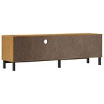 vidaXL Meuble TV avec porte vitrée FLAM 158x40x50cm bois massif de pin