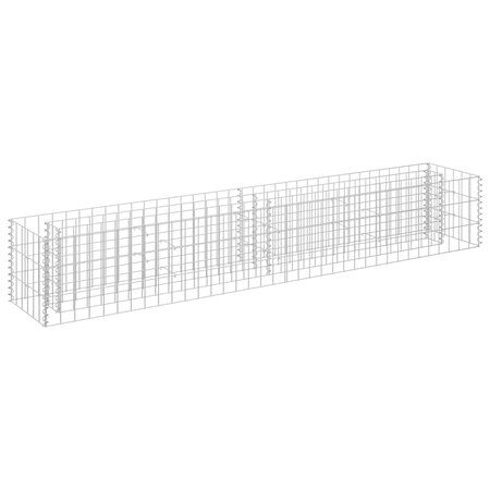 vidaXL Lit surélevé à gabion Acier galvanisé 180x30x30 cm