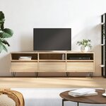 vidaXL Meuble TV chêne sonoma 150x30x44 5 cm bois d'ingénierie