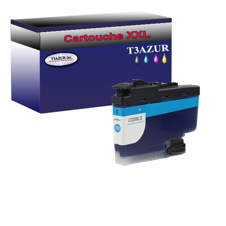 Cartouche compatible Brother MFC-J5945DW,MFC-J6945DW, LC3239XL - Cyan – T3AZUR