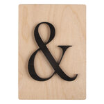 Symbole en bois et  FSC Mixed Credit  noir  10 5x14 8cm