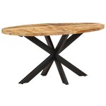 Vidaxl table de salle à manger 160x90x75 cm bois de manguier brut