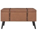 vidaXL Tabourets de rangement 3 Pièces Marron Similicuir