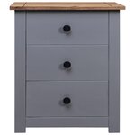 vidaXL Table de chevet Gris 46x40x57 cm Pin Gamme Panama