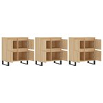 vidaXL Buffets 3 Pièces Chêne sonoma Bois d'ingénierie