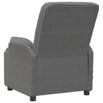 vidaXL Fauteuil de massage électrique Gris foncé Similicuir daim