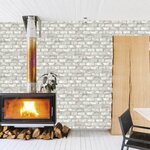DUTCH WALLCOVERINGS Papier peint Briques Blanc EW3104
