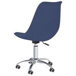 vidaXL Chaises pivotantes à manger lot de 4 bleu tissu