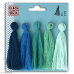 5 maxi pompons en coton 8 cm - Hiver