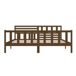 vidaXL Cadre de lit Marron miel Bois massif 200x200 cm