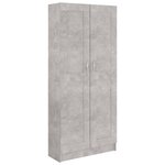 vidaXL Bibliothèque Gris béton 82 5x30 5x185 5 cm Aggloméré