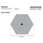 Madison Parasol Tenerife 300 cm Rond Écru