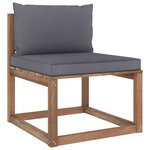 vidaXL Salon palette de jardin 7 Pièces et coussins Bois de pin imprégné