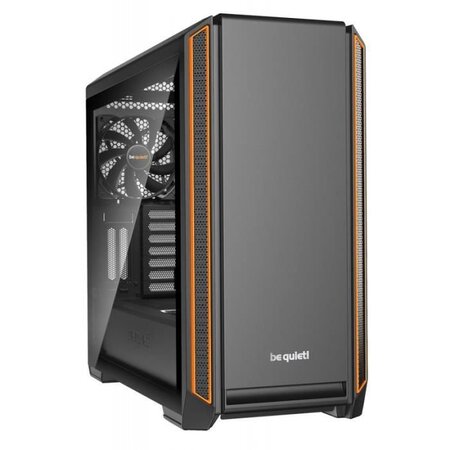 Be quiete boitier pc silent base 601 - noir / orange - verre trempé - format atx (bgw25)