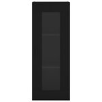 vidaXL Buffet haut Noir 34 5x34x180 cm Bois d'ingénierie