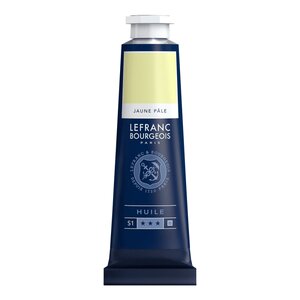 Peinture à l'huile en tube jaune pâle 40ml - lefranc & bourgeois