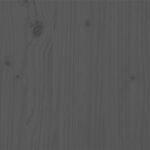 vidaXL Cadre de lit Gris Bois massif 90x200 cm