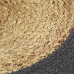 vidaXL Napperons 4 Pièces Naturel et anthracite 38 cm Jute et coton