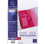 Sachet De 5 Pochettes-enveloppes Perforées Polypropylène - A4 - X 10 - Exacompta