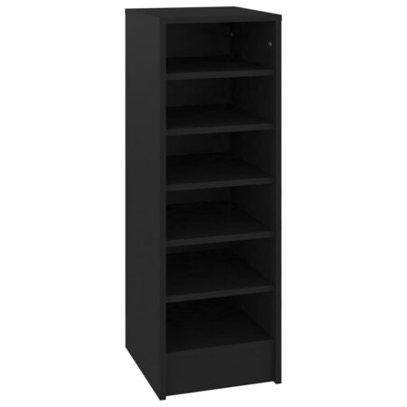 vidaXL Armoire à chaussures Noir 31 5x35x90 cm Aggloméré